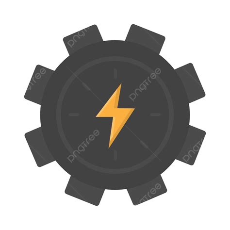 Gear Vector Gear Settings Lightning Png And Vector With Transparent