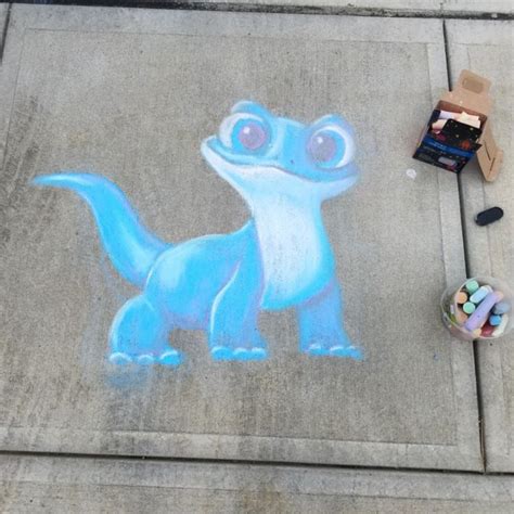 Frozen2 Bruni Disney Sidewalk Chalk Art Fun Chalk Art Sidewalk Chalk