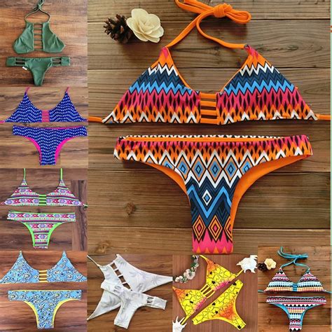 2017 d été brésilien bikini vintage set printied bikinis maillot de