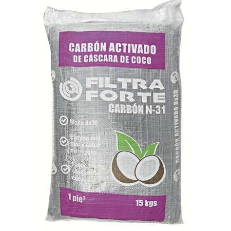 Carbón Activado Cascara de Coco Saco 1 ft3