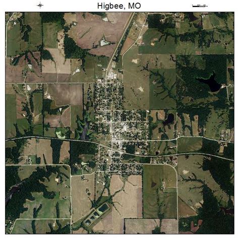 Aerial Photography Map of Higbee, MO Missouri