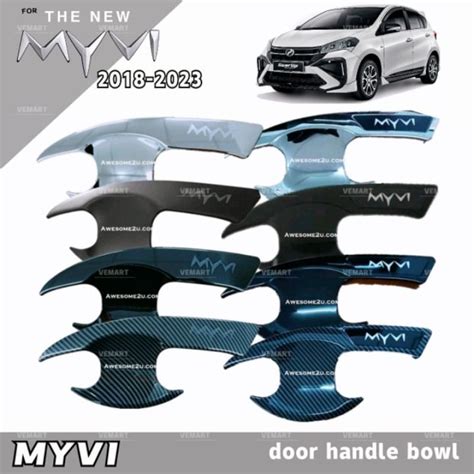 Vemart Perodua Myvi Gen3 G3 2018 2022 4pcs Car Handle Bowl Cover Mg3