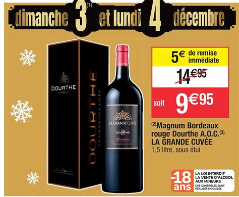 Promo Magnum Bordeaux Rouge Dourthe A O C La Grande Cuv E Chez Cora