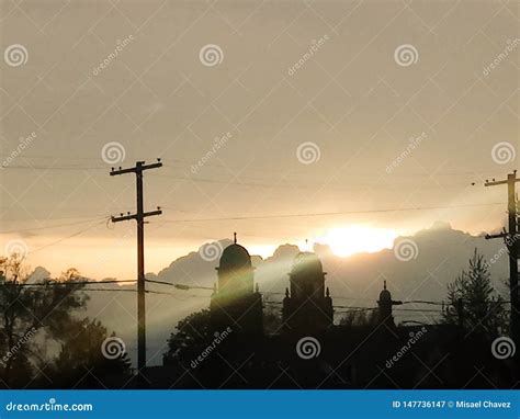 Afternoon Sun Rays on Church Stock Image - Image of clouds, church ...