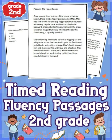 Timed Reading Fluency Passages 2nd Grade Enhance 2nd Grade Reading