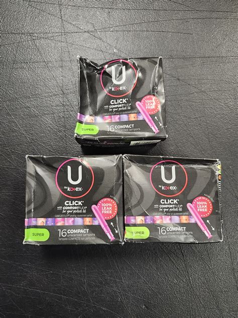 Pack U By Kotex Click Compact Tampons Regular Absorbency