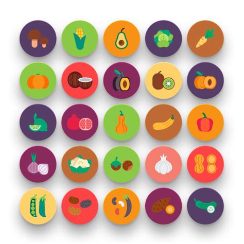 50 Fruits And Vegetable Icons Dighital Icons Premium Icon Sets For