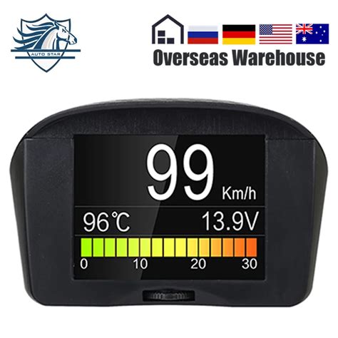 AUTOOL X50 Plus OBD HUD Head Up Display Auto OBD2 II Meter Gauge Temp