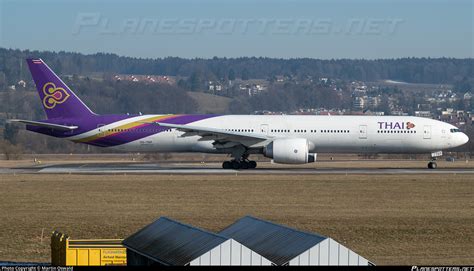 HS TKP Thai Airways International Boeing 777 3ALER Photo By Martin