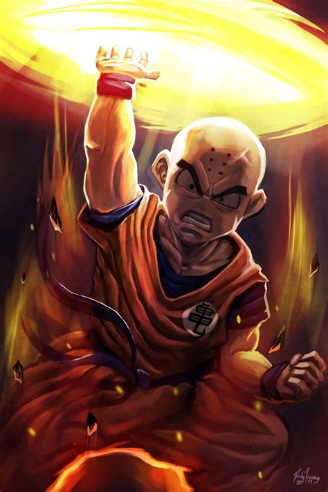 Krillin Doing Destructo Disk