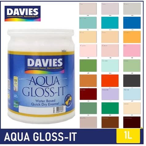 Davies Aqua Gloss It Liter Odorless Quick Dry Enamel Paint For Wood