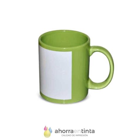 Tazas De Cer Mica Oz Color Con Recuadro Blanco Para Sublimar Calidad A