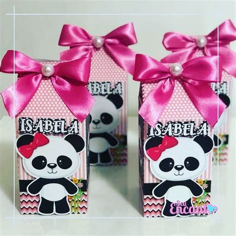 Kit Panda Rosa Compre Produtos Personalizados No Elo7