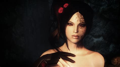 Wallpaper Model Black Hair ENB Girl Beauty Darkness Headpiece