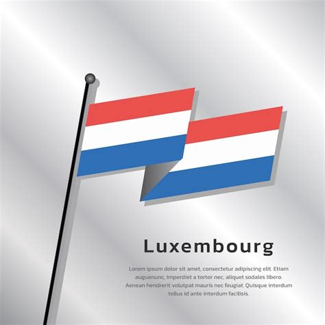 Ilustra O Do Modelo De Bandeira Do Luxemburgo Vetor Premium