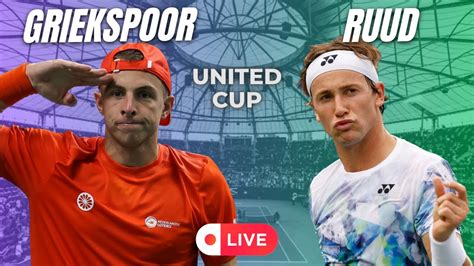 Casper Ruud Vs Tallon Griekspoor United Cup Group F Sydney