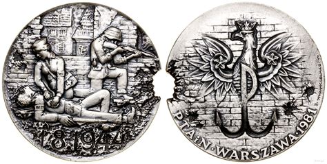 Medal Powstanie Warszawskie 1944 1981 Aw Leżący powstaniec i