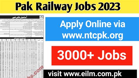 Pak Railway Jobs 2023 Apply Online Via Ntpcpk Org