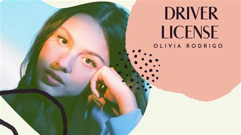 Driver License Olivia Rodrigo Lyrics Youtube