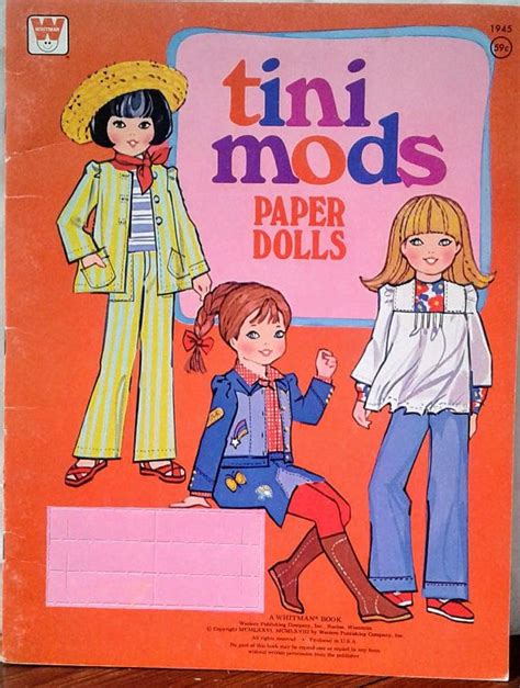 Tini Mods Paper Dolls Whitman Book Uncut Vintage Paper Vintage