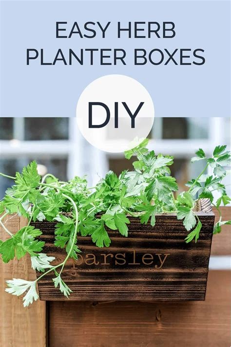 DIY Herb Planter Box - Pine and Poplar