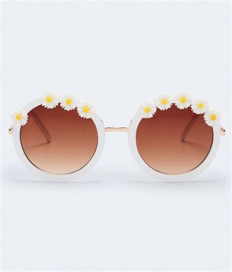 Round Daisy Sunglasses Flower Sunglasses Sunglasses Womens Glasses