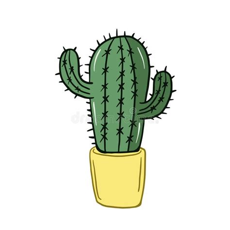 Cactus Ilustra O Linear Vetorial De Um Cacto Desenho De Uma Planta