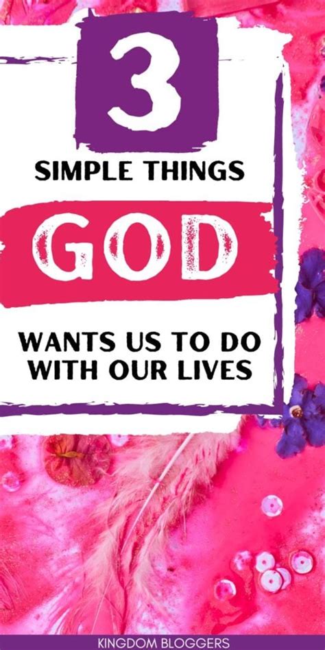 3 Things God Wants Us To Do