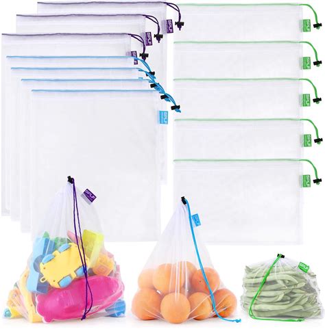 Amazon Earthwise Reusable Mesh Produce Bags TARE WEIGHT TAGS On