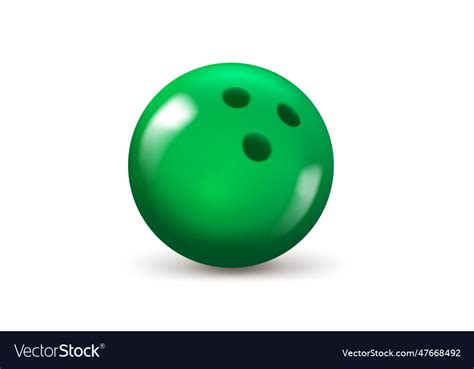 Green Bowling Ball Isolated On White Background 3d