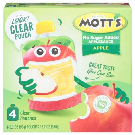 Mott's® Unsweetened Applesauce Pouches, 4 ct / 3.2 oz - Ralphs