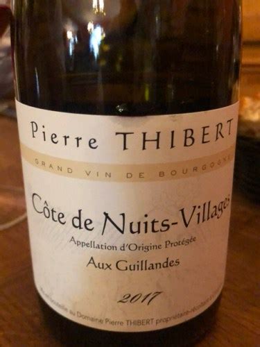 Pierre Thibert Aux Guillandes Côte de Nuits Villages Vivino Brasil