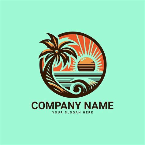 Premium Vector Summer Beach Logo Design