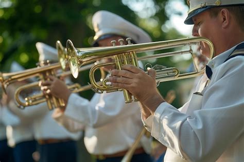 Premium Photo Concert Band Performing At Memorial Day Event