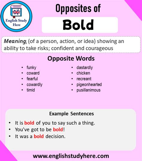 Opposite Of Bold Antonym Of Bold 10 Opposite Words For Bold English