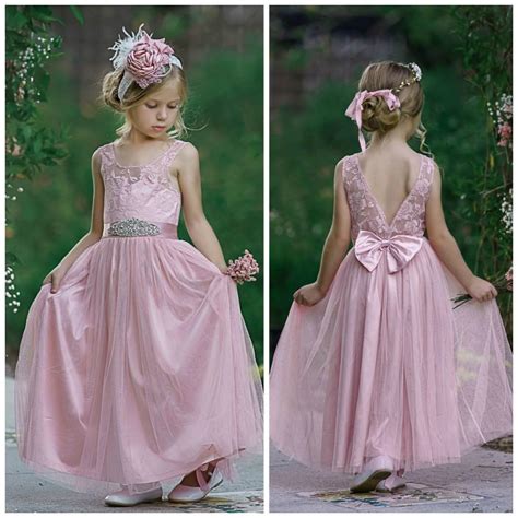 Sale Dusty Rose Flower Girl Dress Flower Girl Dresses Girls Dresses Tulle Flower Girl Dress