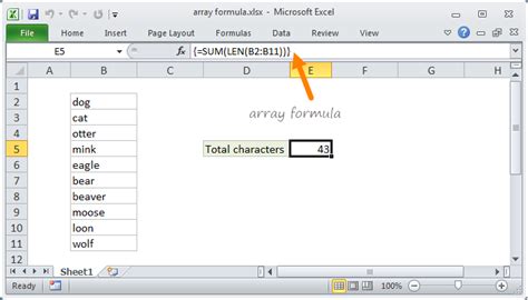 Excel Array Formula Exceljet