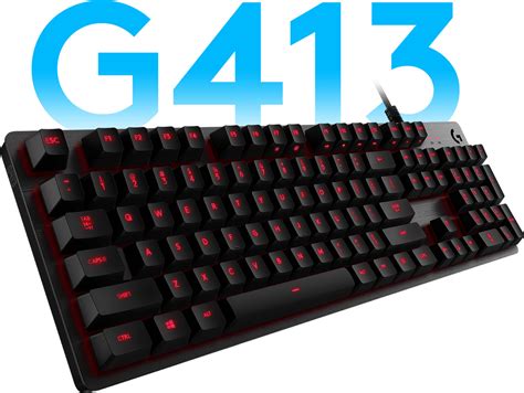 Logitech G413 Clavier Gaming Mécanique Rétroéclairage Rouge Switchs