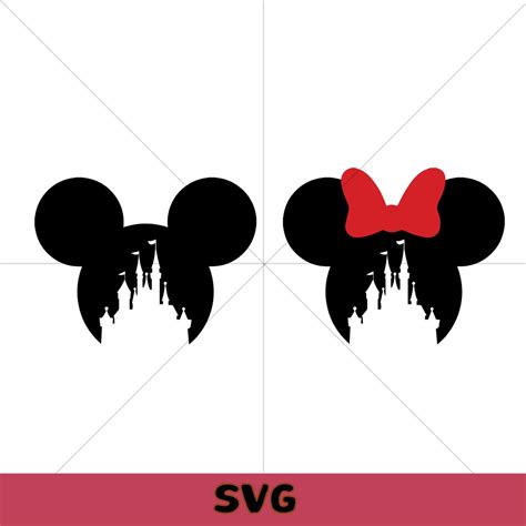 Castle Svg Bundle Princess Svg Castle Clipart Heart Head Mickey