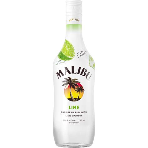 Malibu Caribbean Rum With Lime Liqueur 750ml Crown Wine And Spirits