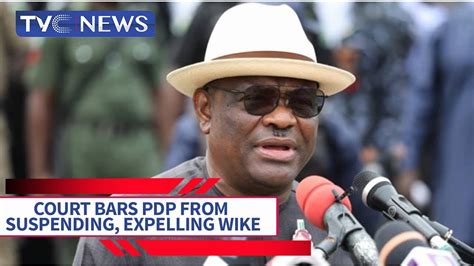 Court Bars PDP From Suspending Executive Members In Rivers State YouTube