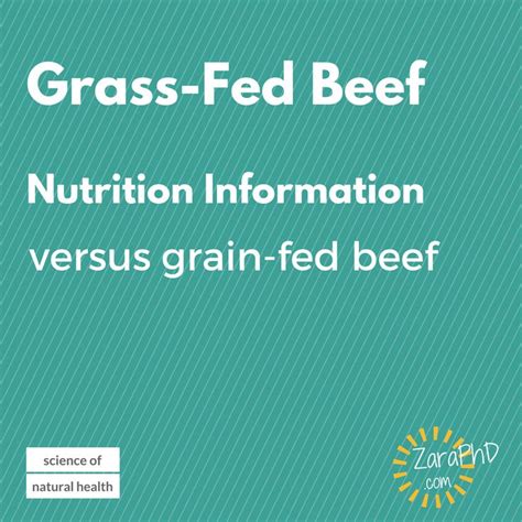 Grass Fed Beef Nutrition Information Zara Phd Beef Nutrition Nutrition Information Nutrition