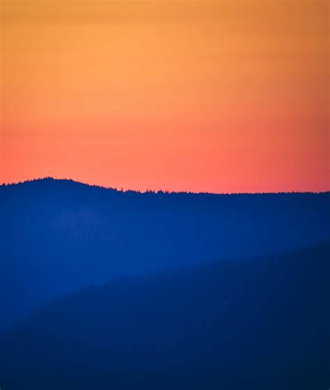 Silhouette Of Mountain During Sunset · Free Stock Photo