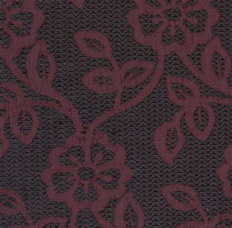 Fabric Polyester Jacquard LTQD300 002 Matelasse Floral Blk Wine