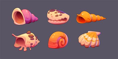 conch shell cartoon vector images