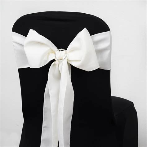 BalsaCircle 5 Polyester Chair Sashes Bows Ties Ivory Walmart