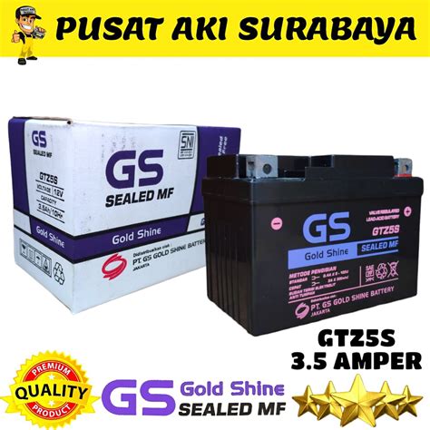 Jual AKI KERING GS GTZ5S GOLD SHINE 3 5Ah ACCU MOTOR YAMAHA XEON BYSON