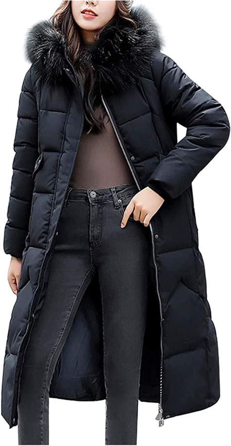 Coats For Women Plus Size For Winter Cotton Padded Jackets Thicker Warm Mid Length Coats Outwear