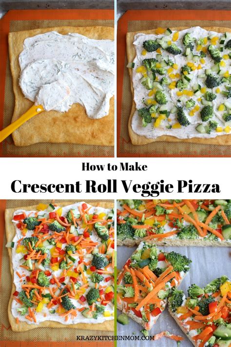 Crescent Roll Veggie Pizza Fan Favorite Krazy Kitchen Mom