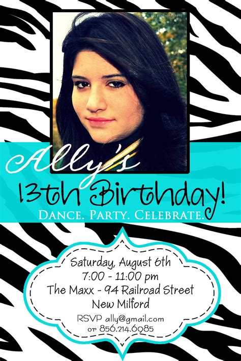 13th Birthday Party Invitation Ideas – Bagvania FREE Printable ...